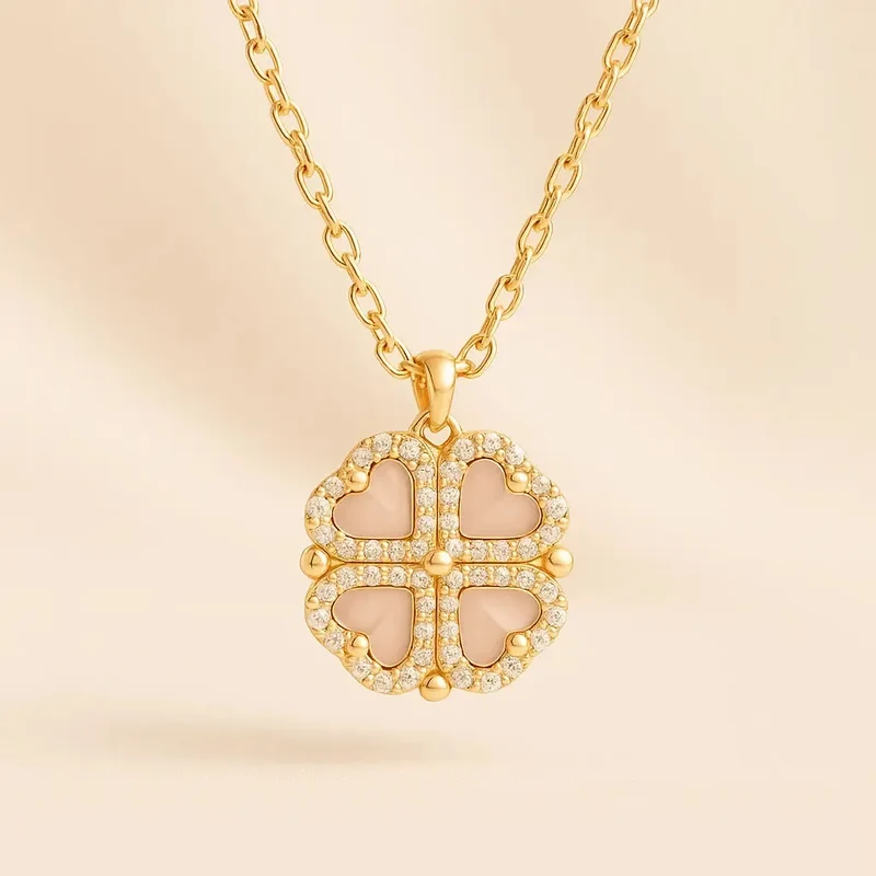 Chaîne pendentif raffinée plaquée or