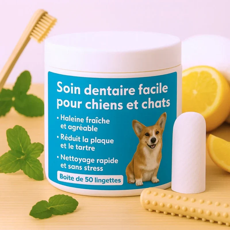 Lingettes dentaires pour animaux