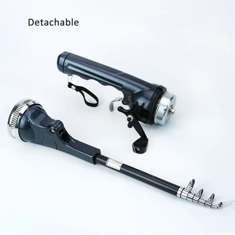 Canne à pêche télescopique compacte avec moulinet