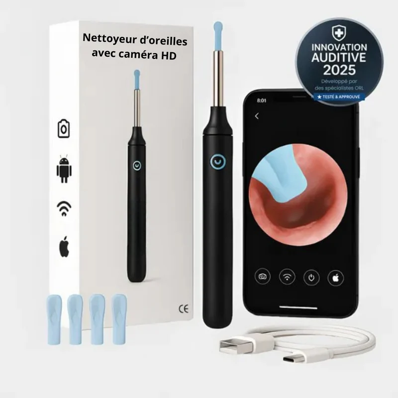 Nettoyeur d’oreilles avec caméra HD