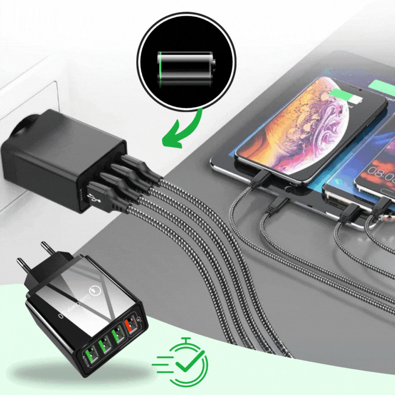 Chargeur USB avec 4 ports