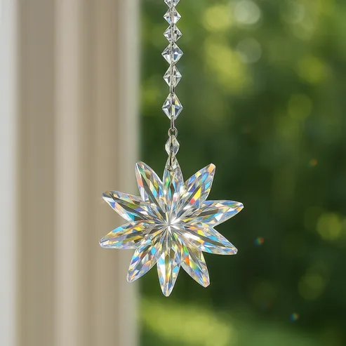 Attrape-soleil en cristal pour des jeux de lumière scintillants