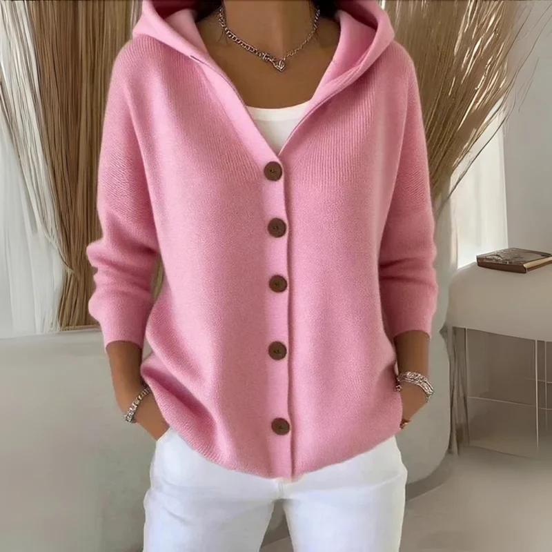 Cardigan en maille avec capuche