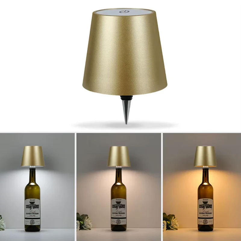 Lampe sans fil à poser sur bouteille