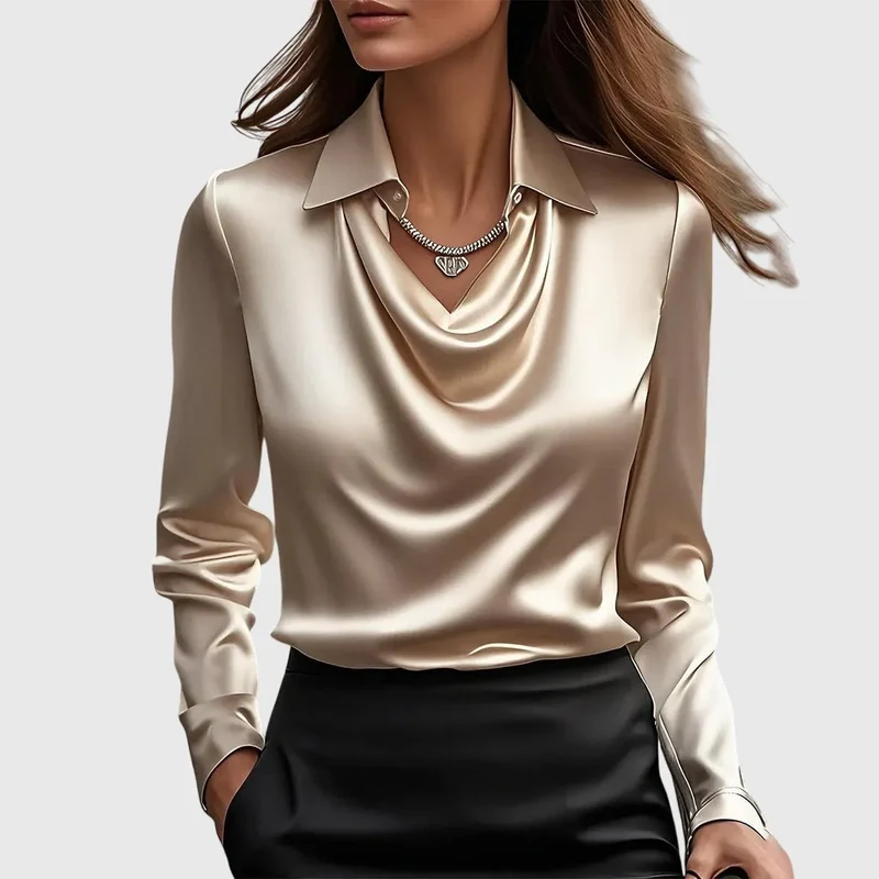 Chemisier en satin élégant pour femmes