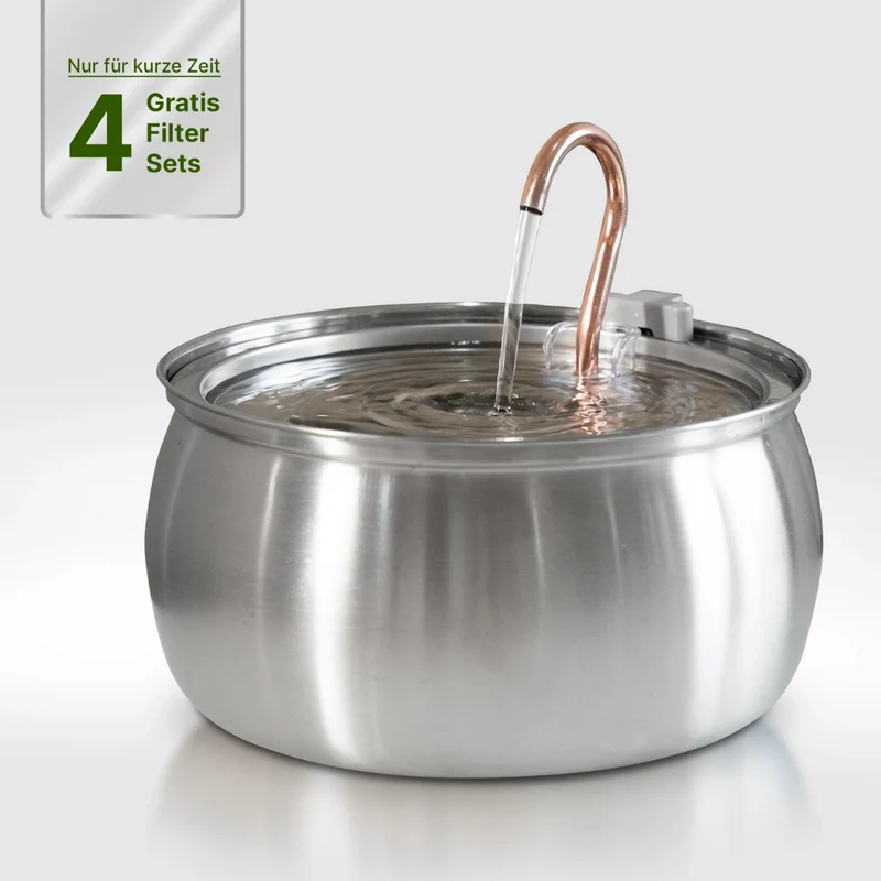 Fontaine pour chat en acier inoxydable