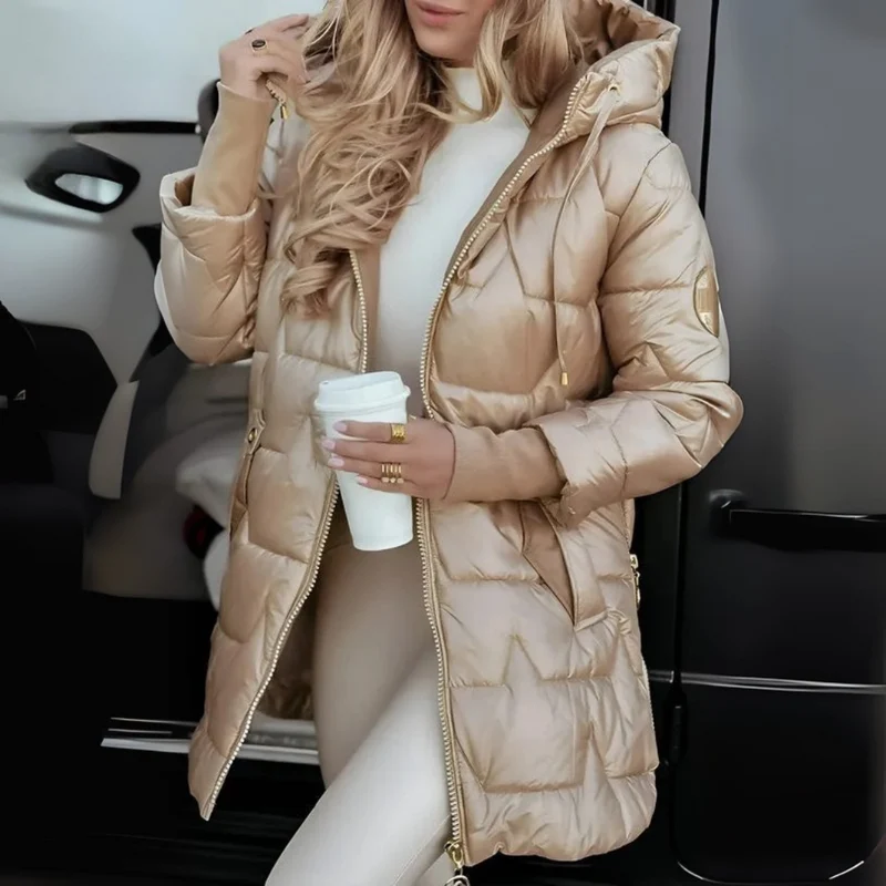 Manteau d'hiver élégant avec capuche