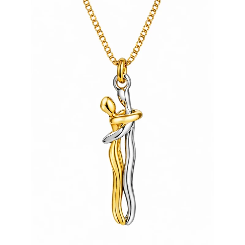 Collier Étreinte Sculptée