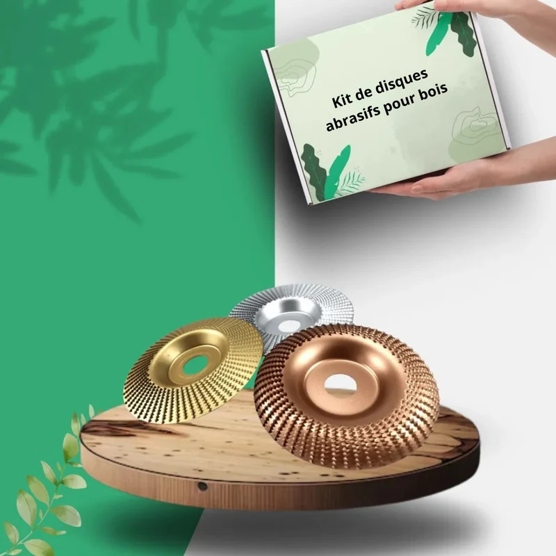 Kit de disques abrasifs pour bois