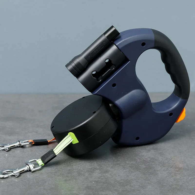 Laisse double pour chien avec système anti-emmêlement