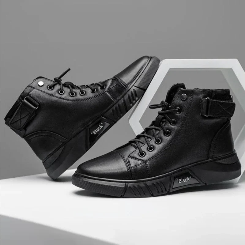 Bottines homme en cuir souple
