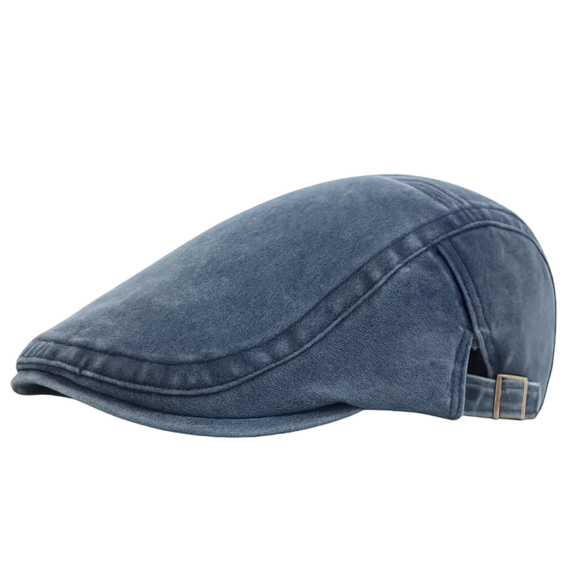 Casquette plate homme en coton lavé