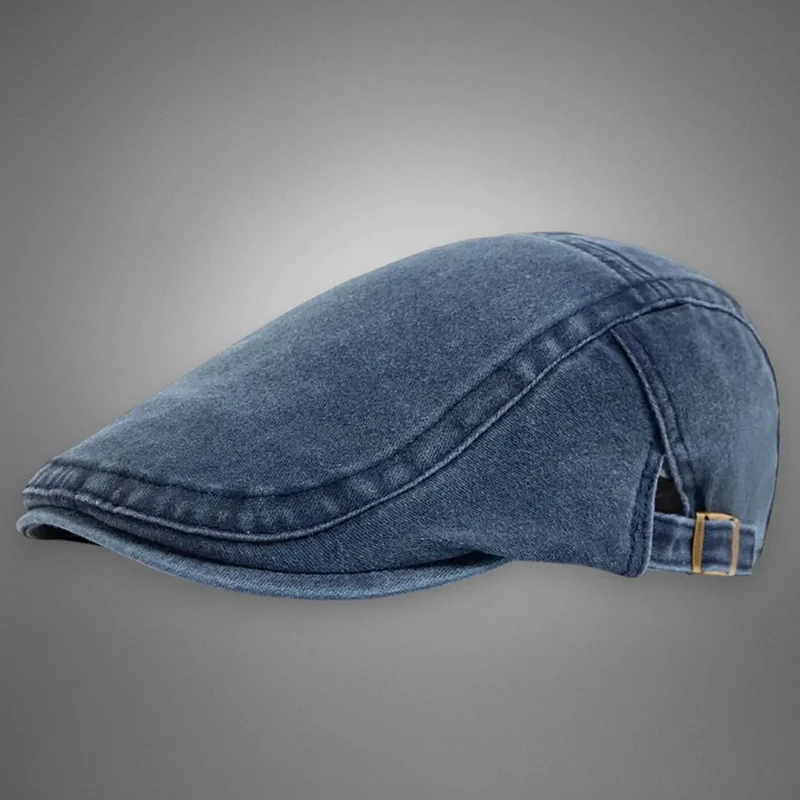 Casquette plate homme en coton lavé