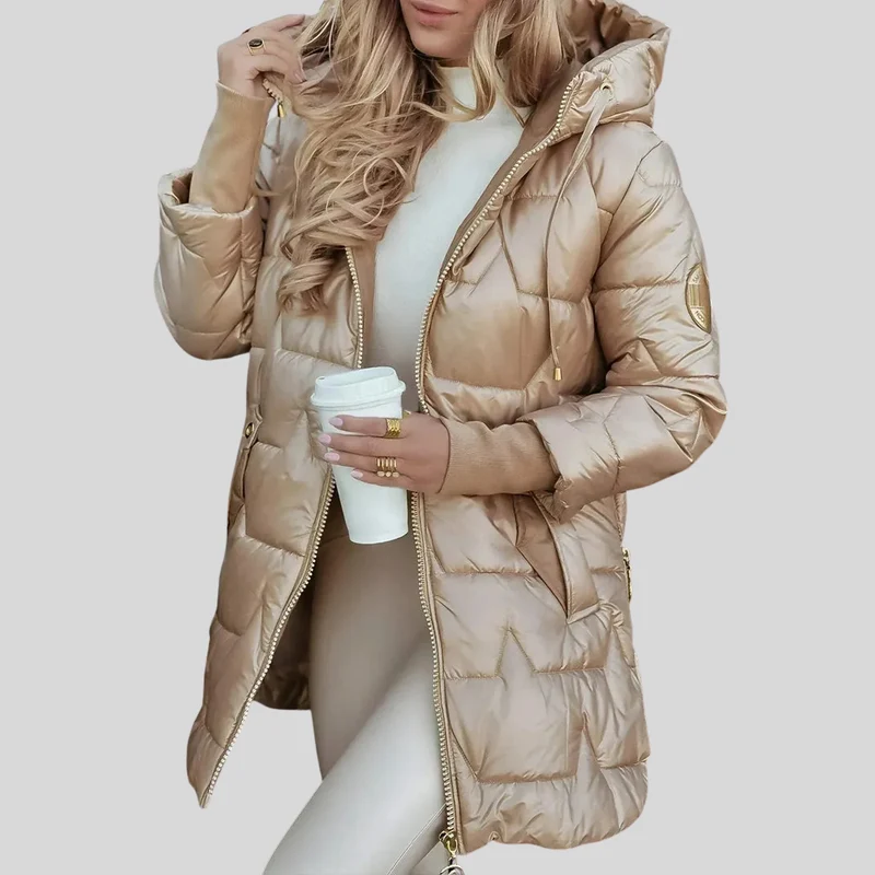 Manteau long matelassé pour femmes
