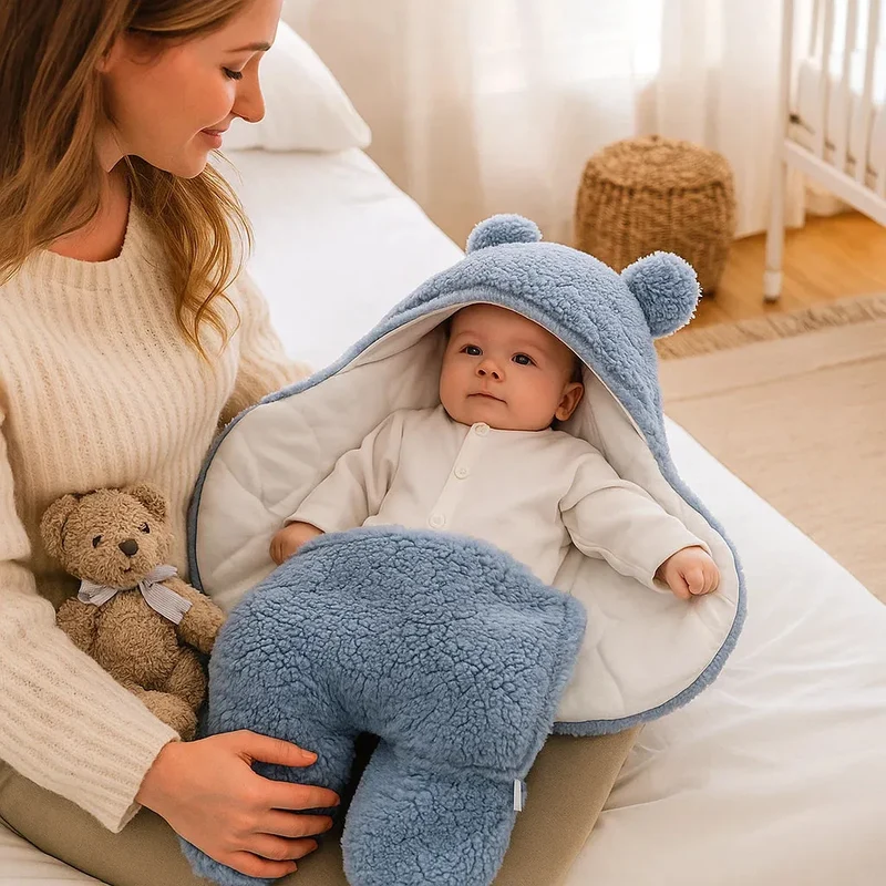 Couverture pour bébé toute douce au design d’ours