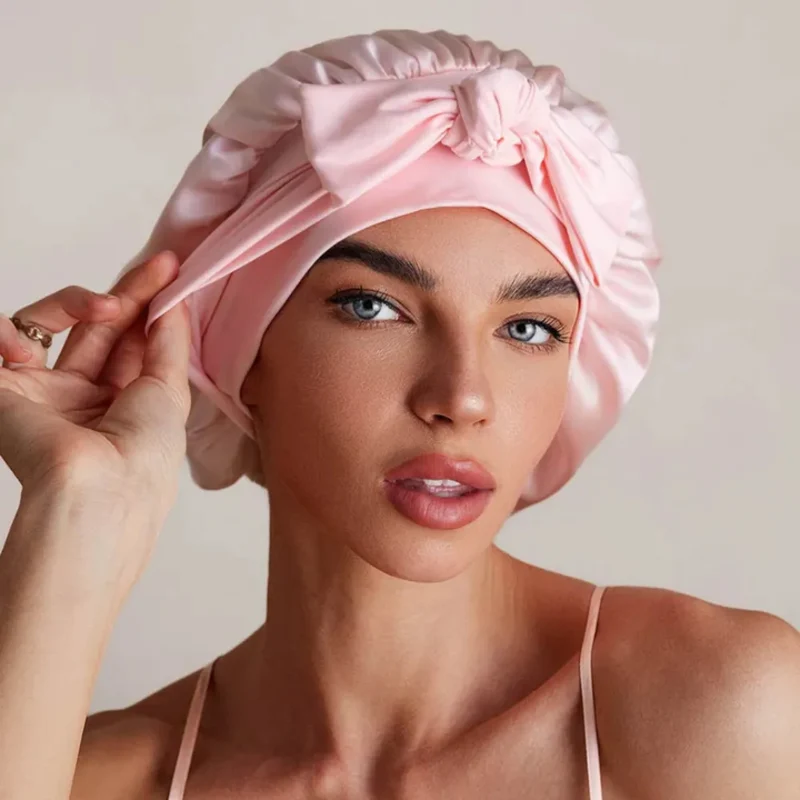 Bonnet de nuit en soie
