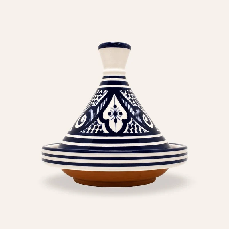 Marokkanische marineblaue Tajine aus Keramik, 16 cm