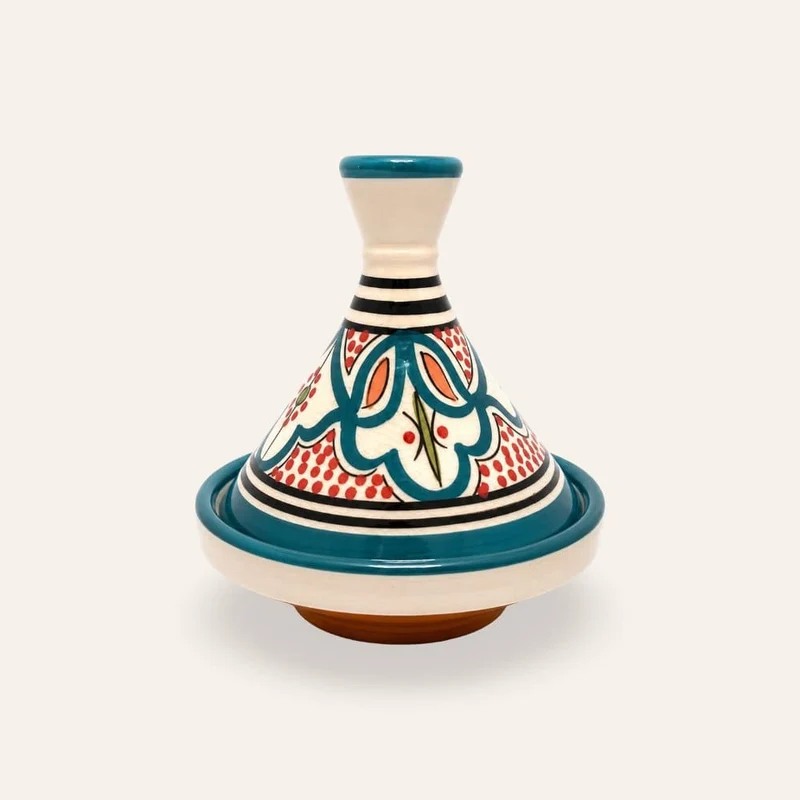Marokkanische türkisfarbene Tajine aus Keramik, 13 cm