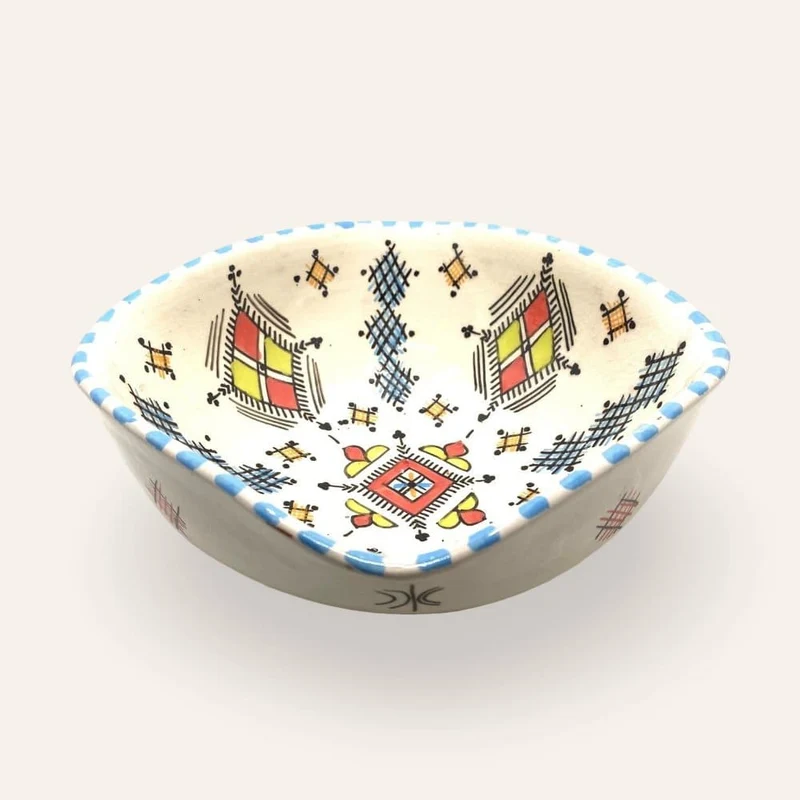 Marokkanische Keramik-Salatschüssel aus Fes 20x20cm