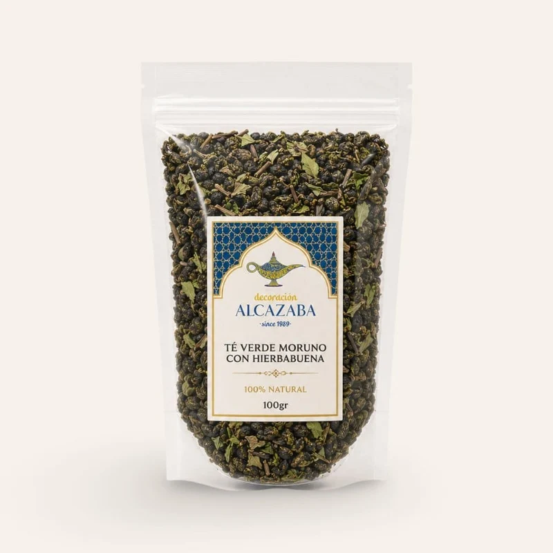Moruno Grüner Tee mit Pfefferminze – Höchste Qualität 100/1000 g