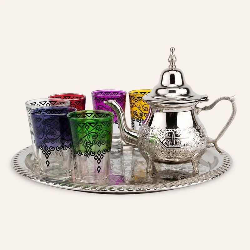 Komplettes marokkanisches Teeservice