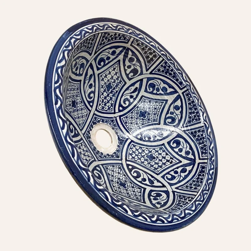 Marokkanisches Keramikwaschbecken aus Fez 40cm
