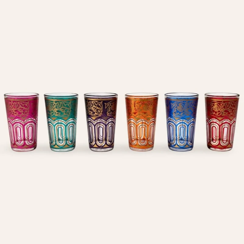 Set mit 6 marokkanischen Vatergläsern