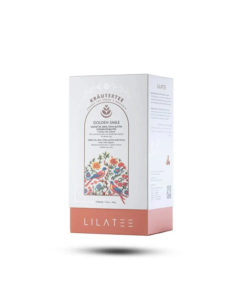 Golden Smile – Grüner Tee mit Birne & Rosenblüten