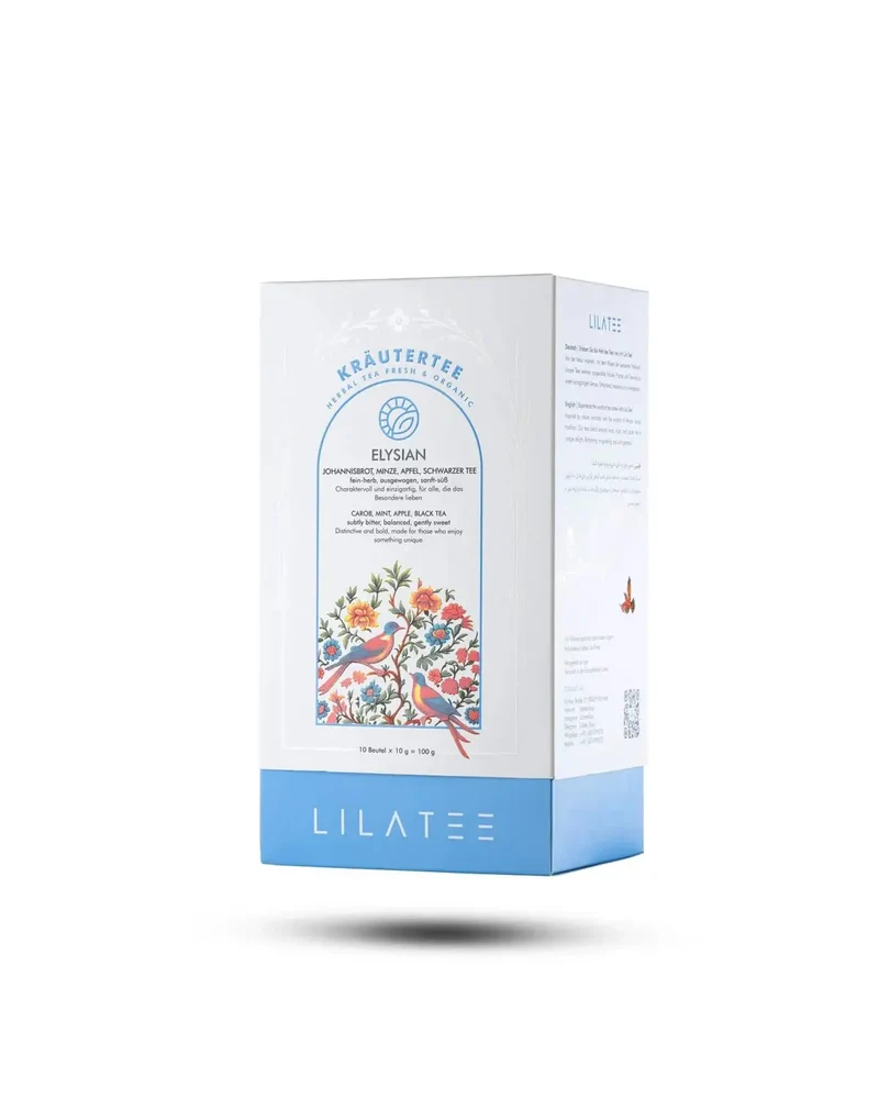 Elysian Infusion – Schwarzer Tee mit Johannisbrot & Minze