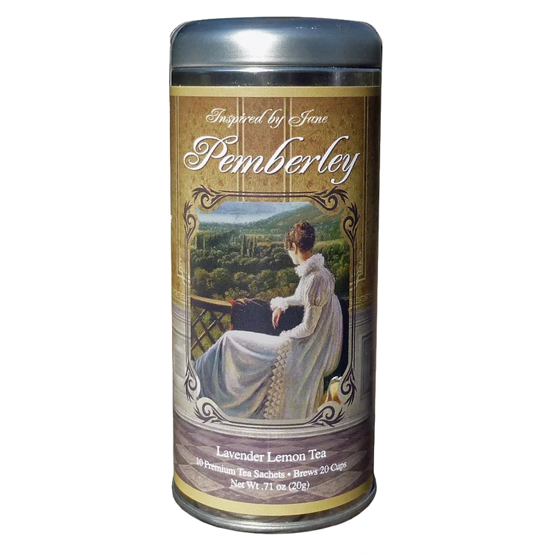 Pemberley Lavender and Lemongrass Green Tea Premium Tea Sachets Jane Austen Inspired Tea Collection Gourmet Leaf Tea Blend