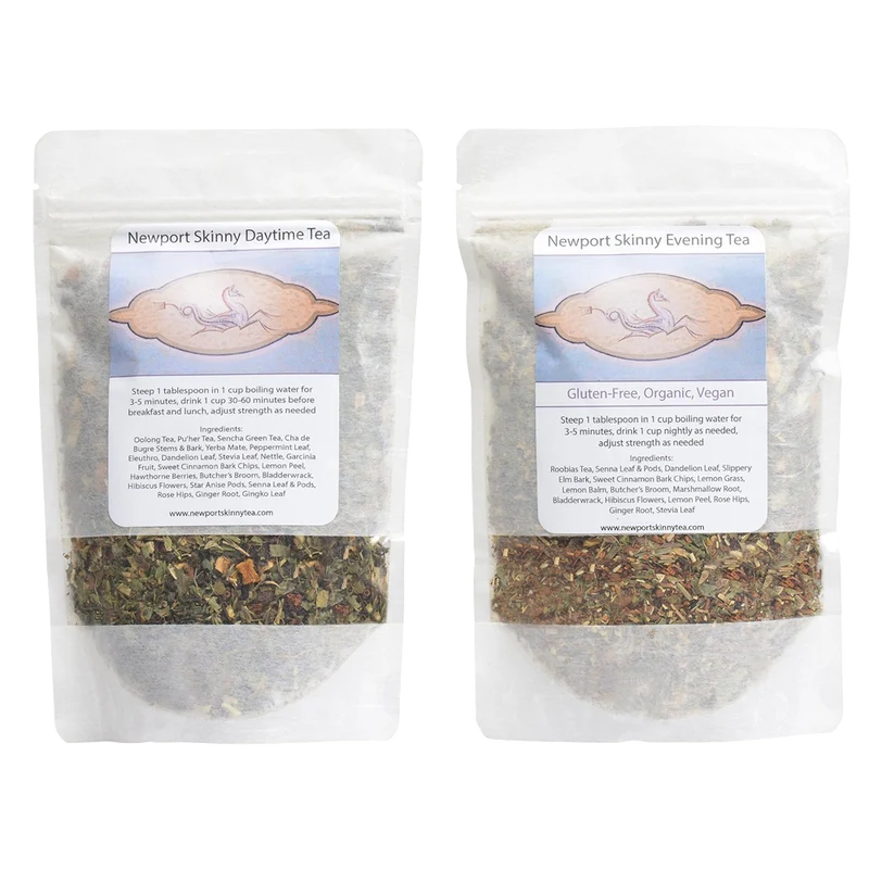 Newport Skinny Tea Program 21 days Natural teatox plan that aids Weight Loss Reduces Bloating Revitalizes Energy & Curbs Cravings