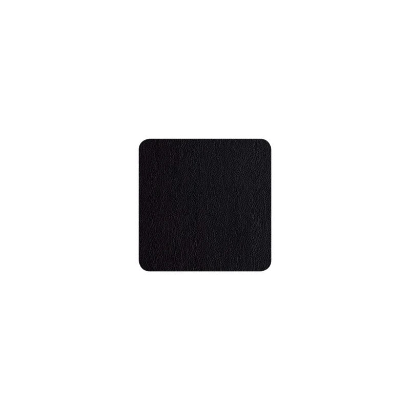 4er Set Untersetzer, black, Lederoptik | 7835420 | PVC