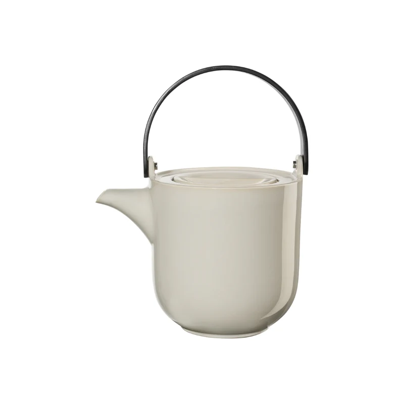 Teekanne mit Holzgriff, tofu, 1,5 l. | 19372184 | Porzellan