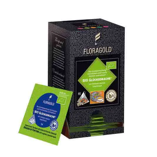 FLORAGOLD® Bio Glücksdrache® | BIO | Grüntee | Pyramidenbeutel
