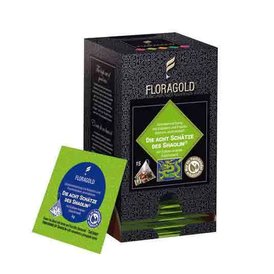 FLORAGOLD® Die Acht Schätze des Shaolin® | Grüntee | Pyramidenbeutel