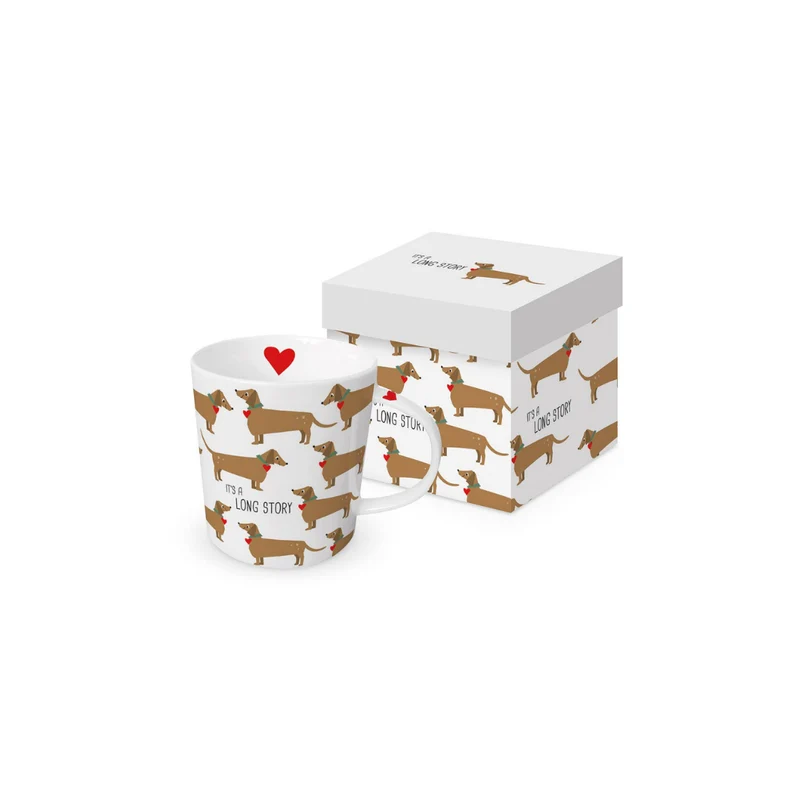 Long Story Trend Mug | Tasse | Becher mit Geschenkbox | Hund