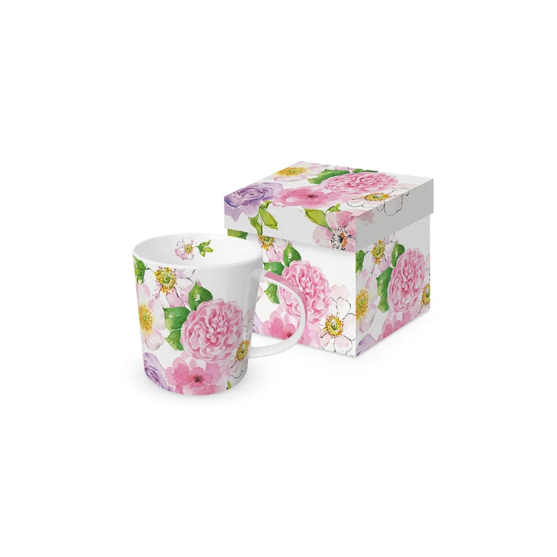 Flower Blush Trend Mug | Tasse | Becher mit Geschenkbox | Blumen